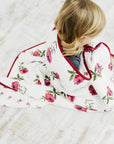 Raspberry Peony Reversible Quilt - Tnee's