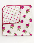 Raspberry Peony Reversible Quilt - Tnee's