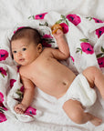 Raspberry Peony Swaddle - Tnee's