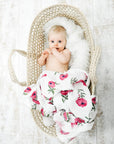 Raspberry Peony Swaddle - Tnee's