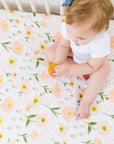 Blush Bloom Crib Sheet - Tnee's