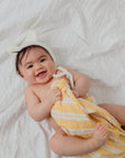 MUSTARD HERRINGBONE SWADDLE - Tnee's