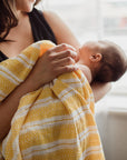 MUSTARD HERRINGBONE SWADDLE - Tnee's