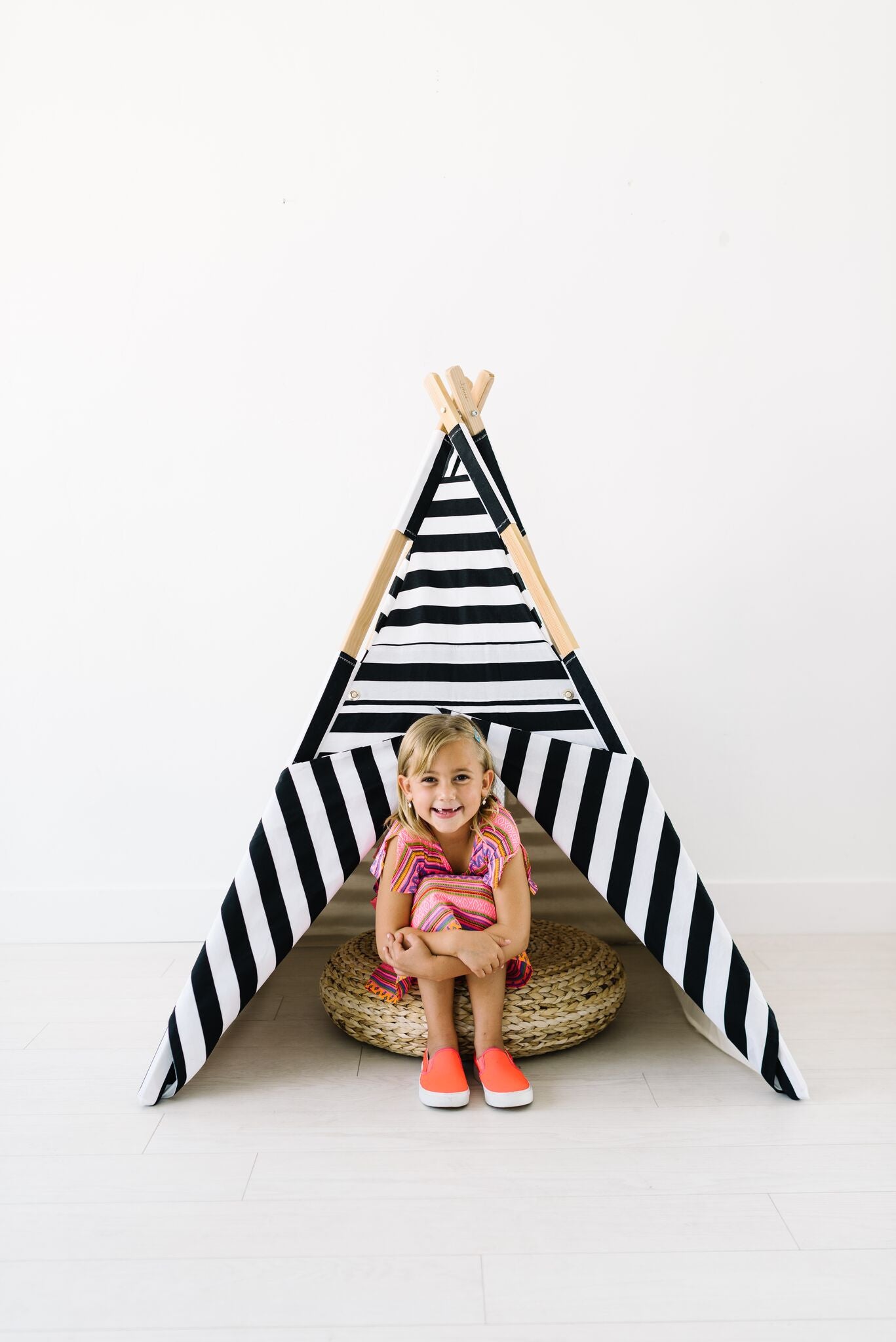 Black and store white teepee