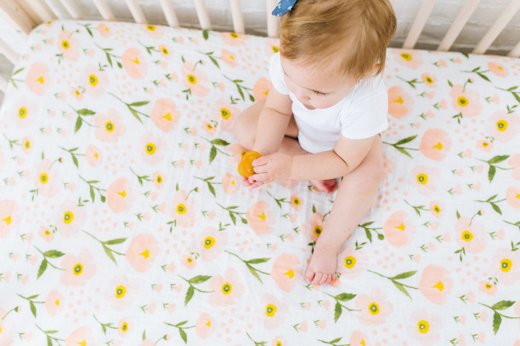 Blush Bloom Crib Sheet - Tnee's