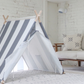 Gray/White Striped Tnee's A-frame Tent - Tnee's