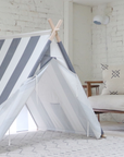 Gray/White Striped Tnee's A-frame Tent - Tnee's