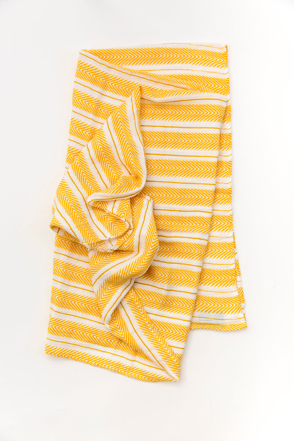 MUSTARD HERRINGBONE SWADDLE - Tnee's